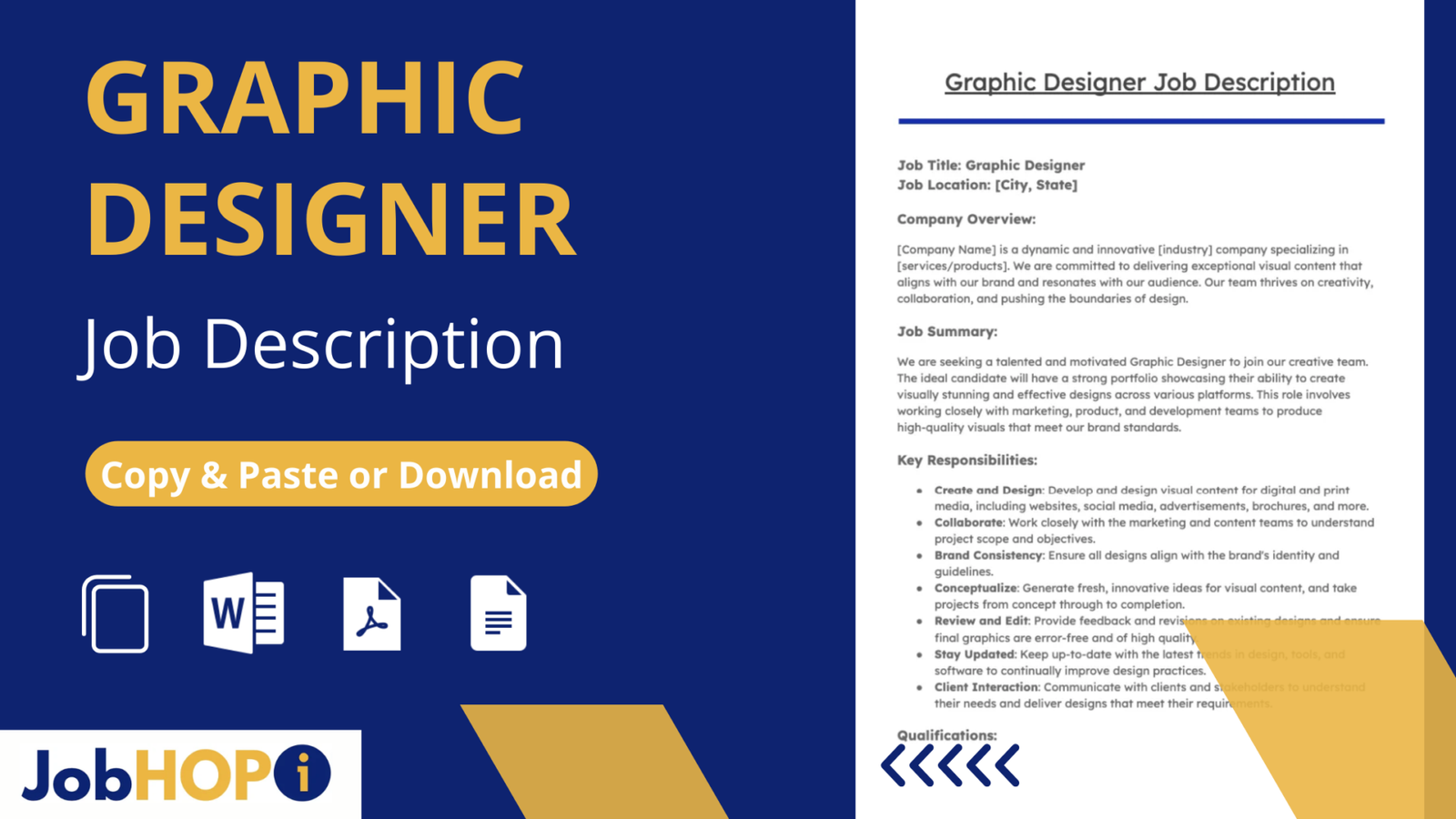 Graphic Designer Job Description