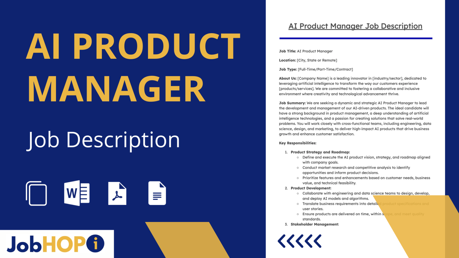 AI Product Manager Job Description