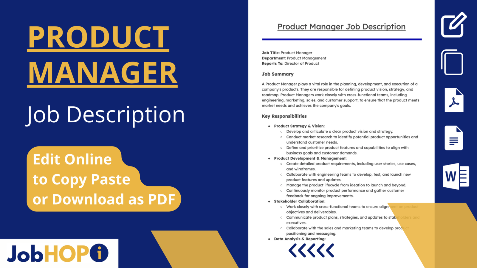 Product Manager Job Description