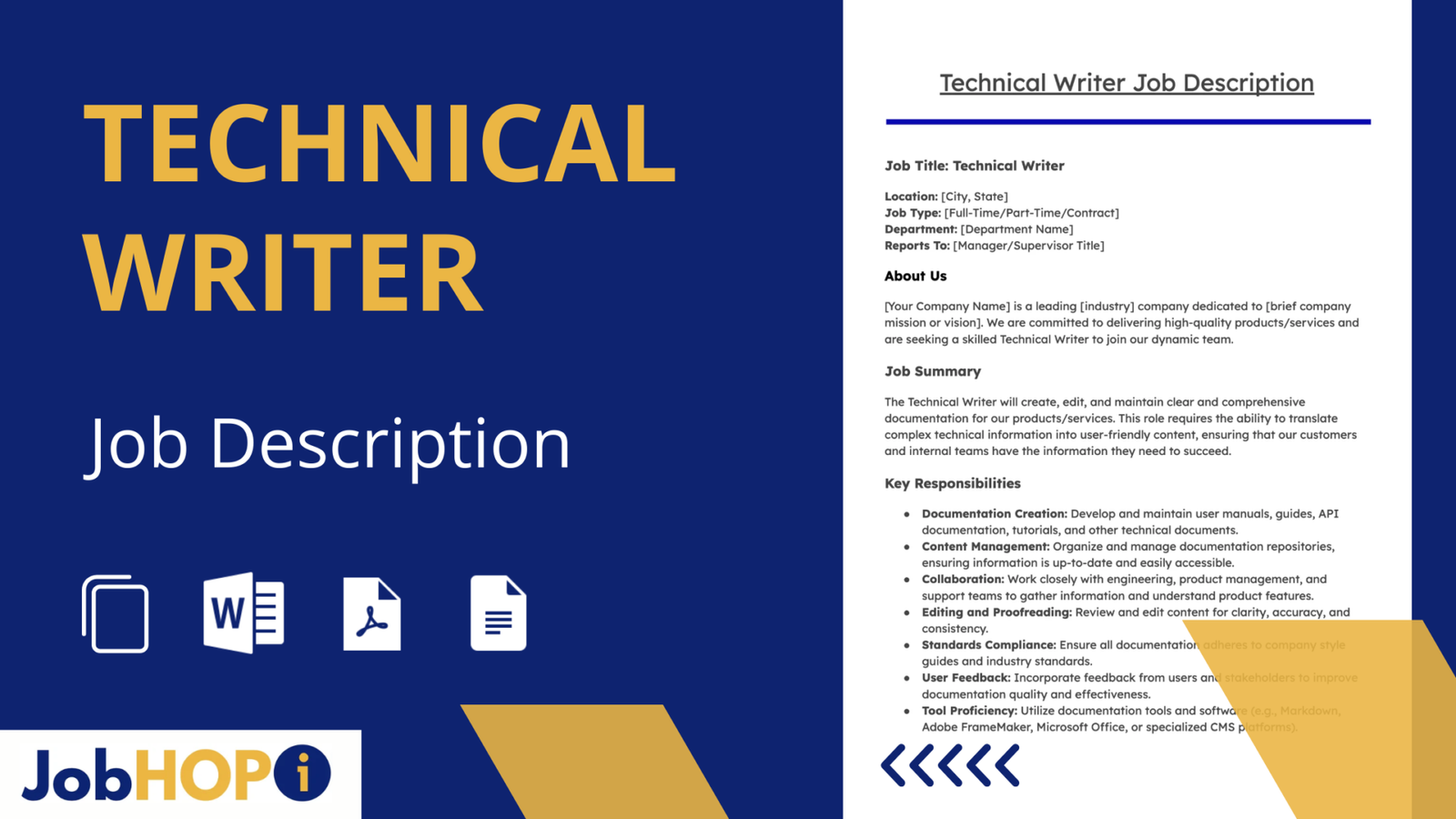 Technical Writer Job Description